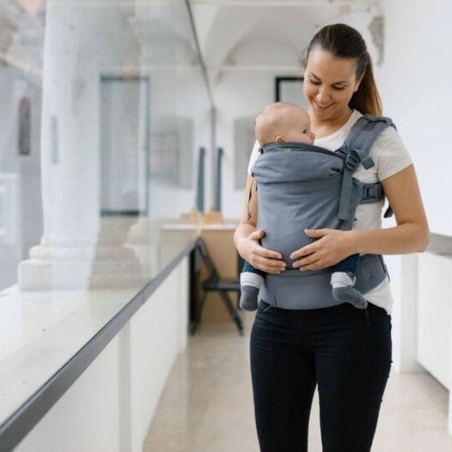 Porte-bébé BOBA X Gris : un tablier et une assise ajustable, pour un confort garanti