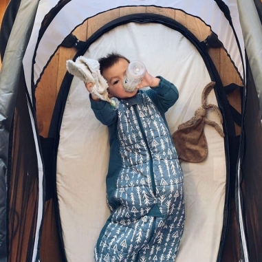 Infant Pop-Up BabyBox - Lit de camping - Moustiquaire pour bébé - Crème  DERYAN