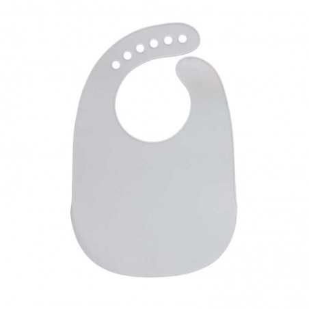 Bavoir silicone Little Chums Souris Lässig – Gris : tour de cou réglable