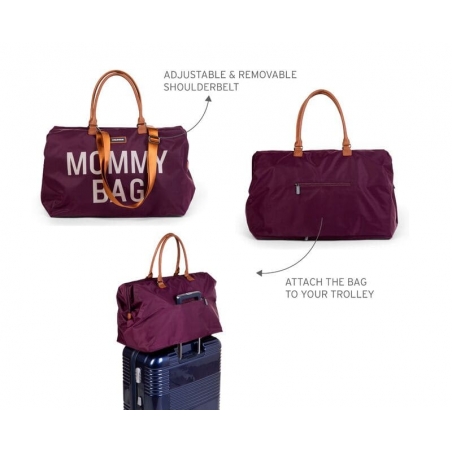 Mommy Bag Childhome Aubergine - le sac multi-fonctions, qui s'adapte à toutes les situations