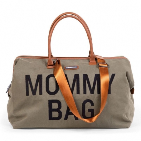Mommy Bag Childhome Kaki - avec poignées et bandoulière