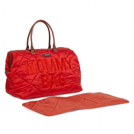 Mommy Bag Childhome Rouge - avec matelas à langer assorti