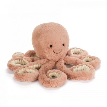 Peluche Pieuvre Small Odell Octopus Rose Jellycat (23 cm)