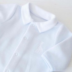 Pyjama Bébé en Velours Bleu...