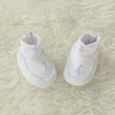 Chaussons bébé Bleu Sophie la Girafe Trois Kilos Sept 2