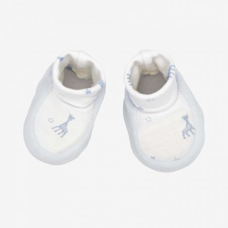 Chaussons bébé Bleu Sophie la Girafe Trois Kilos Sept