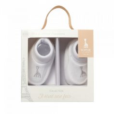 Chaussons bébé Blanc Sophie la Girafe Trois Kilos Sept 2