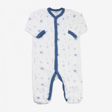 Pyjama Bébé en Velours Étoiles Bleues...