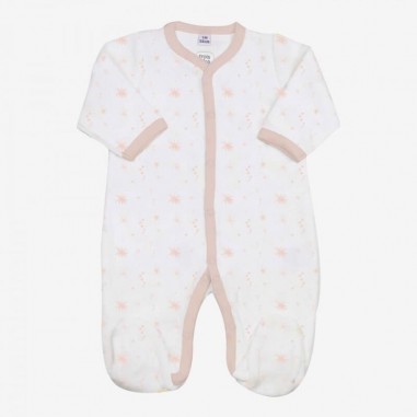 Pyjama Bébé en Velours Étoiles Rose...