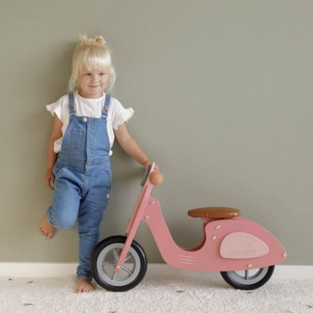 Draisienne Scooter en bois Rose Little Dutch