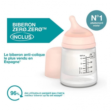 Tire-lait électrique Suavinex - avec biberon anti-colique Zero Zero