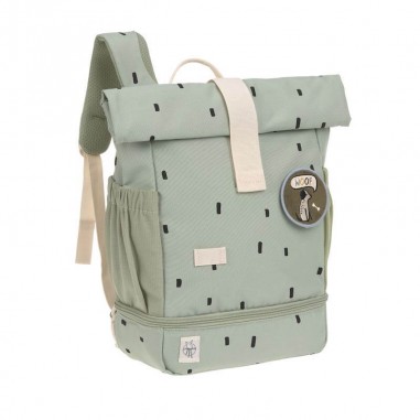 Sac à dos Rolltop Happy Print Olive -...