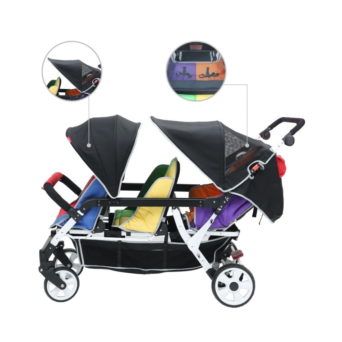 Poussette 6 places Lidoo H6E - Familidoo Poussette 6 places Lidoo H6E - Familidoo