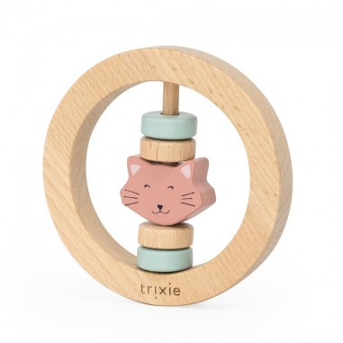 Hochet rond en bois - Mrs. Cat - Trixie