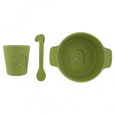 Set repas en silicone - Mr. Dino -...