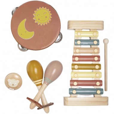 Coffret musical 4 instruments en bois...