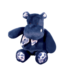 Peluche hippopotame bleu...