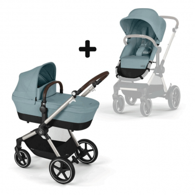 Poussette 2-en-1 Eos Lux Stormy Blue...