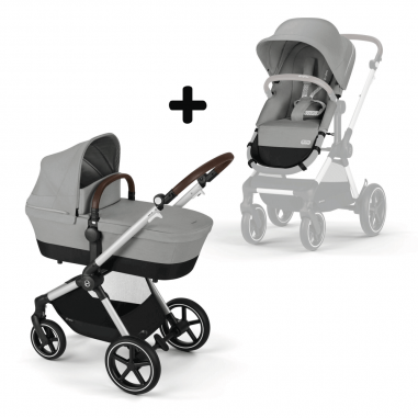 Poussette 2-en-1 Eos Lux Stone Grey -...