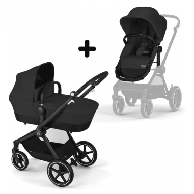 Poussette 2-en-1 Eos Lux Moon Black -...