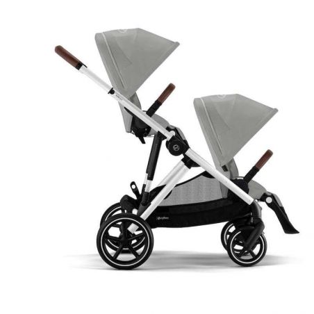 Poussette Gazelle S 2025 Stone Grey + 2 Coques Cloud T i-Size Deep Black Cybex