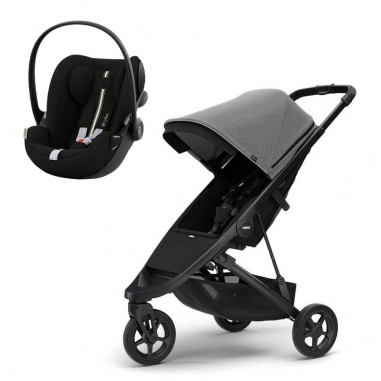 Pack Poussette Spring Châssis Black...