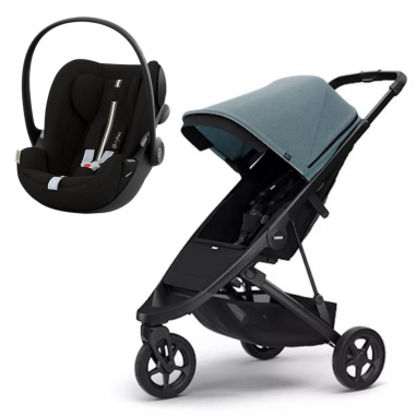 Pack Poussette Spring Châssis Black...