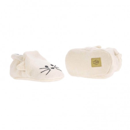 Chaussons Bébé en Coton Bio Little Chums Chat Lässig