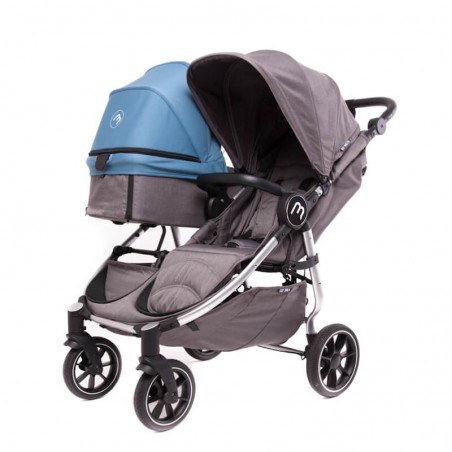 Pack Trio Easy Twin 4 Silver + 2 Nacelles Rigides Baby Monsters + 2 Coques Aton 5 Cybex Baby Monsters - 109