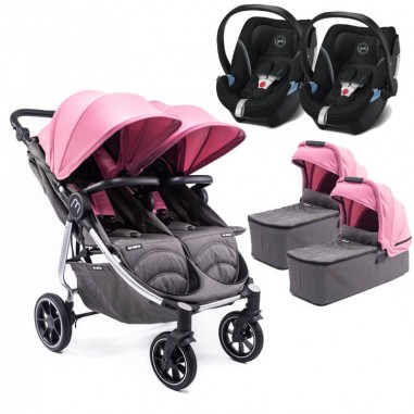 Pack Trio Easy Twin 4 Silver + 2 Nacelles Rigides Baby Monsters + 2 Coques Aton 5 Cybex Baby Monsters - 8